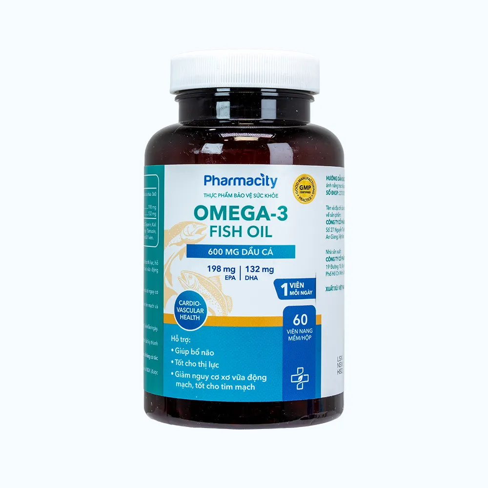 Viên uống Pharmacity Omega 3 Fish Oil bổ não, tim mạch (60 viên) 8