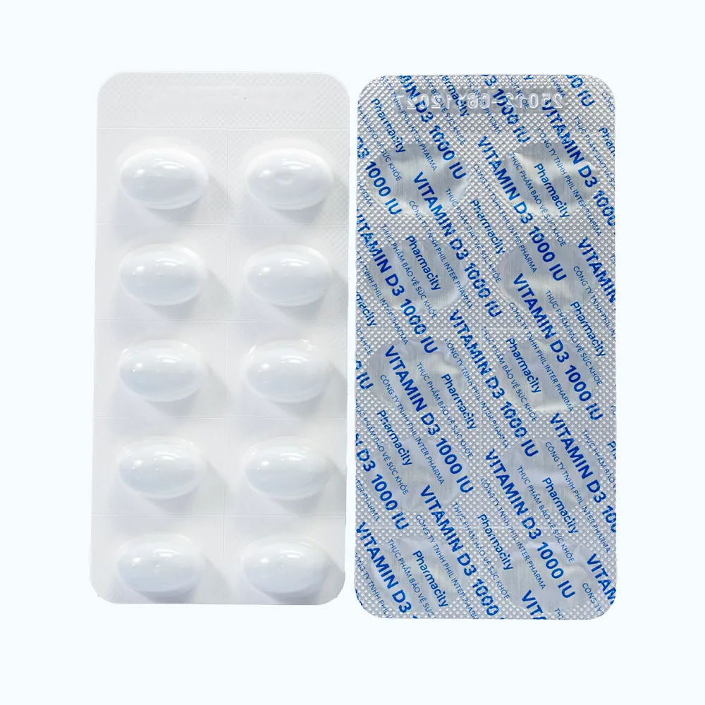 Viên uống Pharmacity Vitamin D3 1000 IU hỗ trợ tăng cường hấp thu Calci (60 viên nang mềm) 5