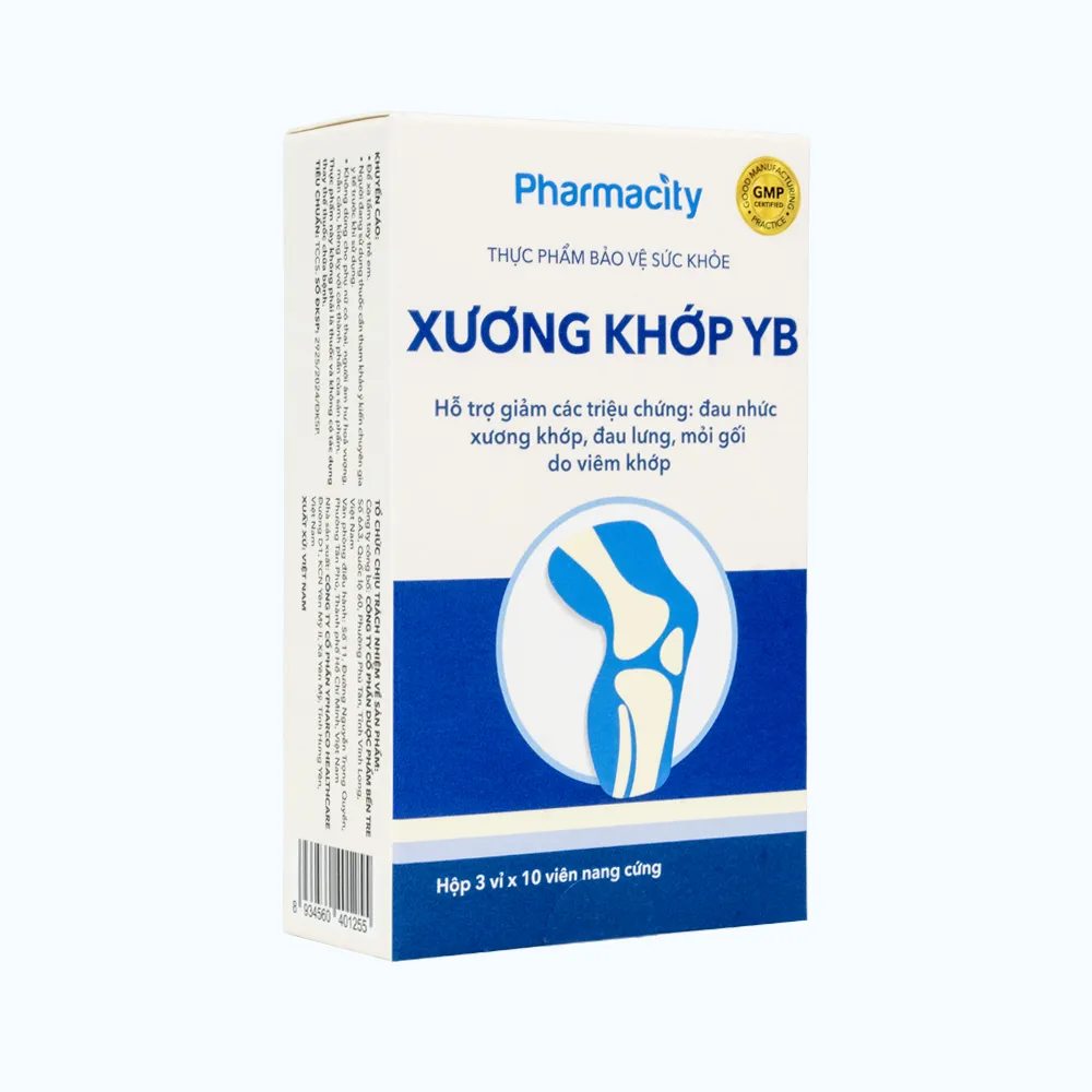 Viên uống Pharmacity Xương Khớp YB hỗ trợ giảm triệu chứng đau nhức xương khớp (Hộp 30 viên nang cứng) 3