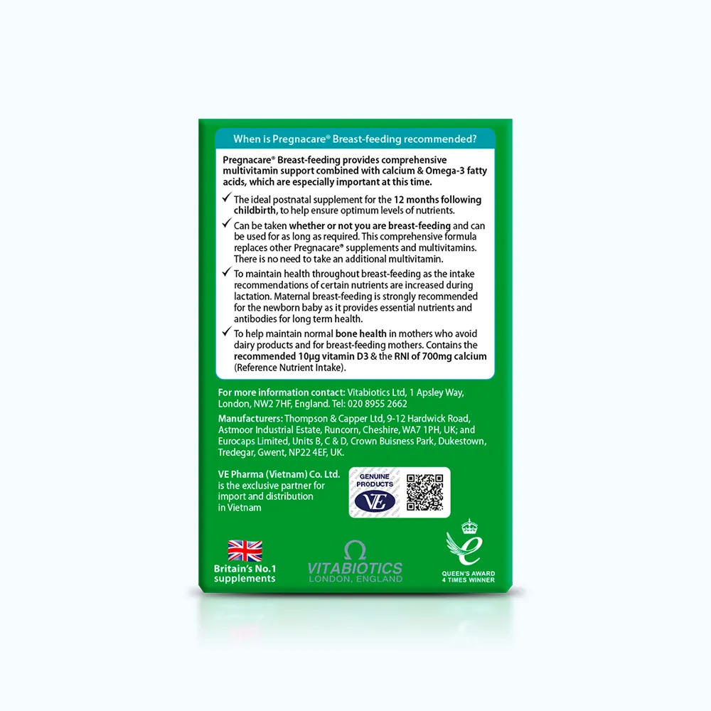 Viên uống Pregnacare Breast-feeding (hộp 84 viên) bổ sung vitamin và khoáng chất 3