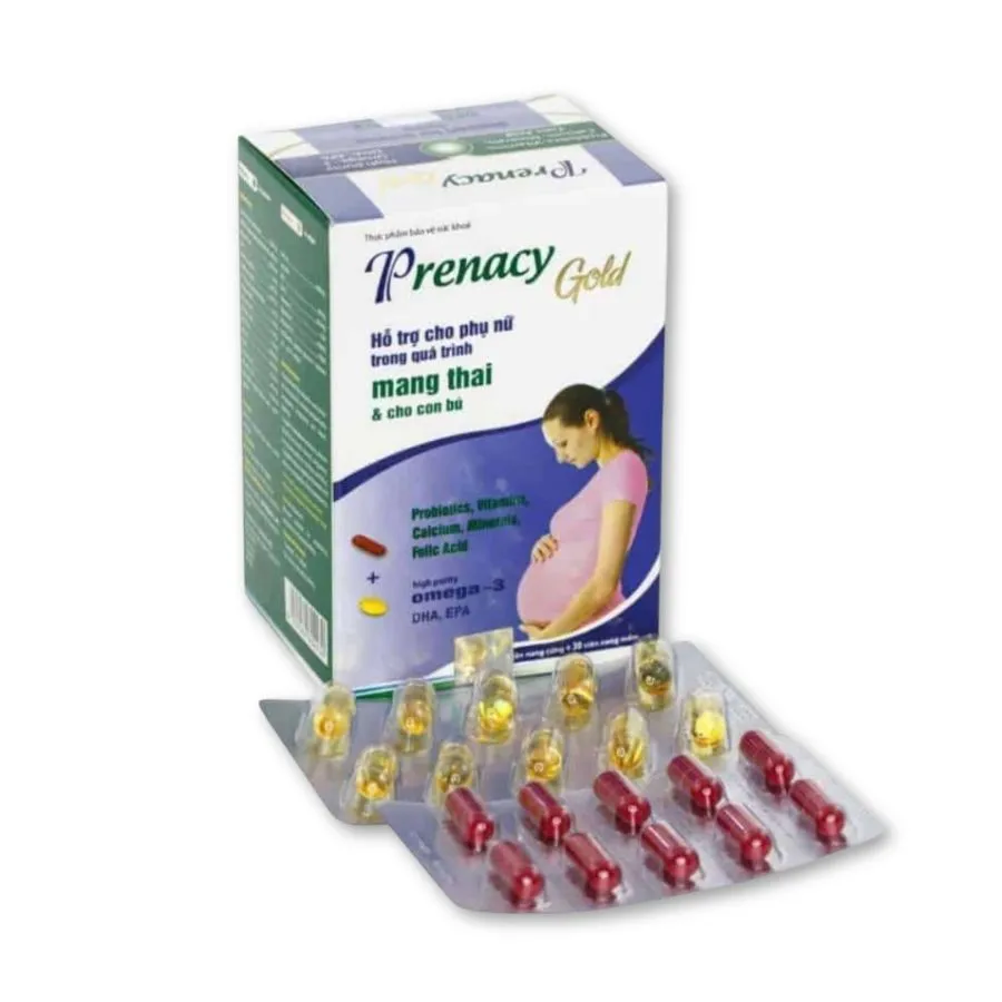Viên uống Prenacy Gold bổ sung dưỡng chất cho phụ nữ mang thai (Hộp 30 viên)