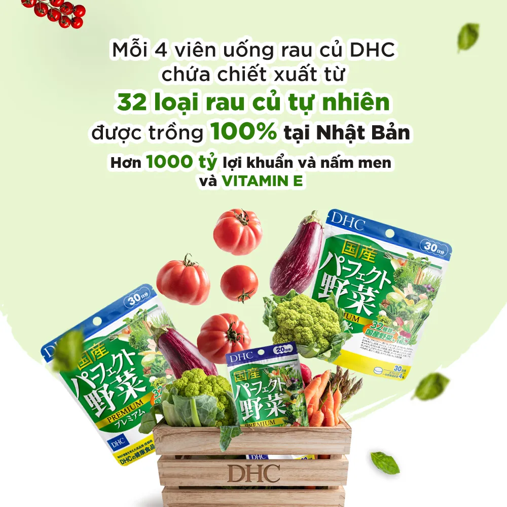 Viên uống rau củ DHC Perfect Vegetable Premium Japanese Harvest 30day (Gói 120 viên) 2