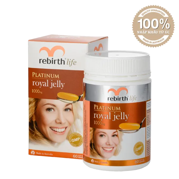 Viên uống sữa ong chúa Rebirth Platinum Royal Jelly