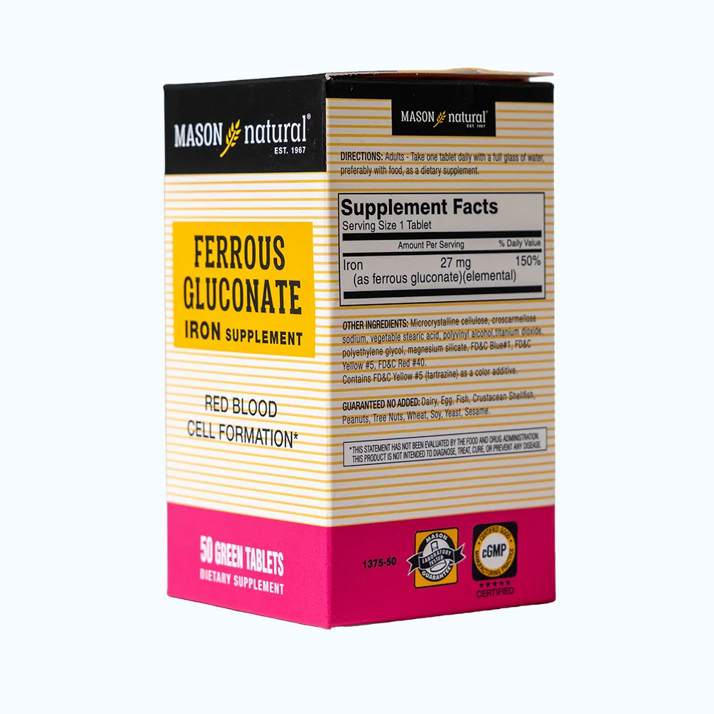 Viên uống Sắt hữu cơ Mason Natural Ferrous Gluconate (Hộp 50 viên) 2