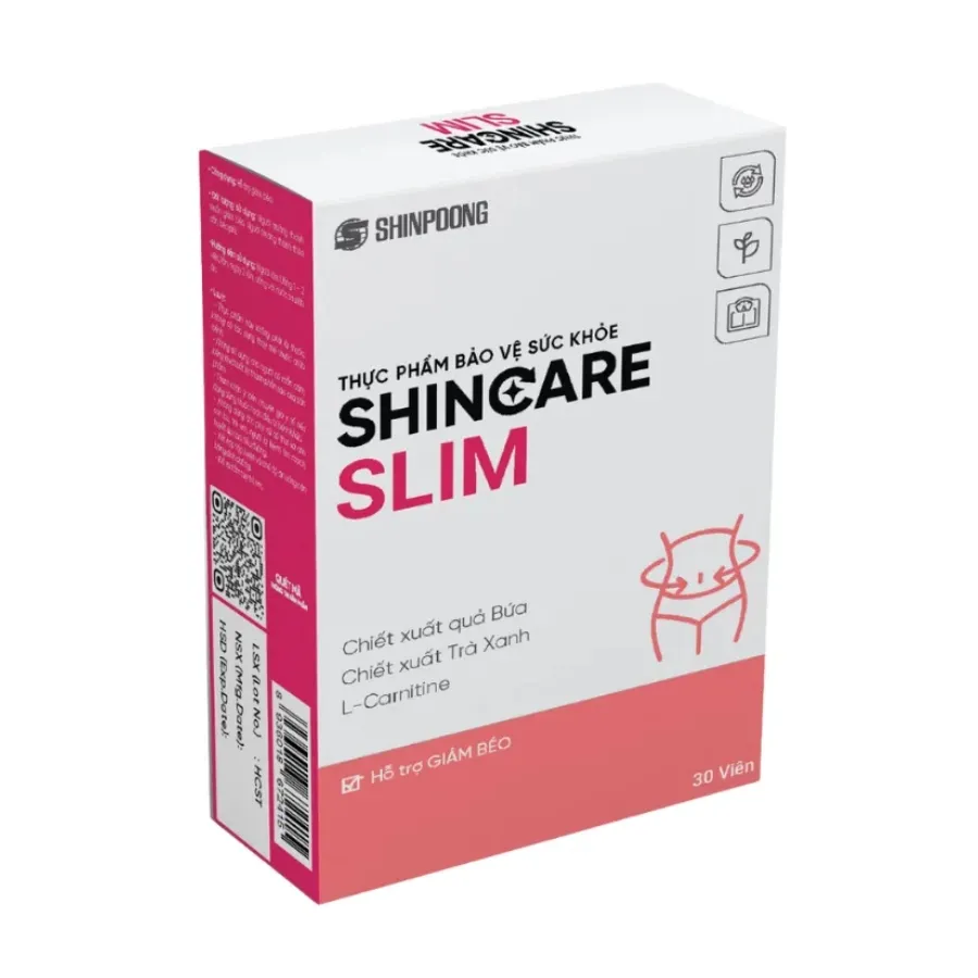 Viên uống Shincare Slim hỗ trợ giảm béo, giảm mỡ thừa (Hộp 30 viên)