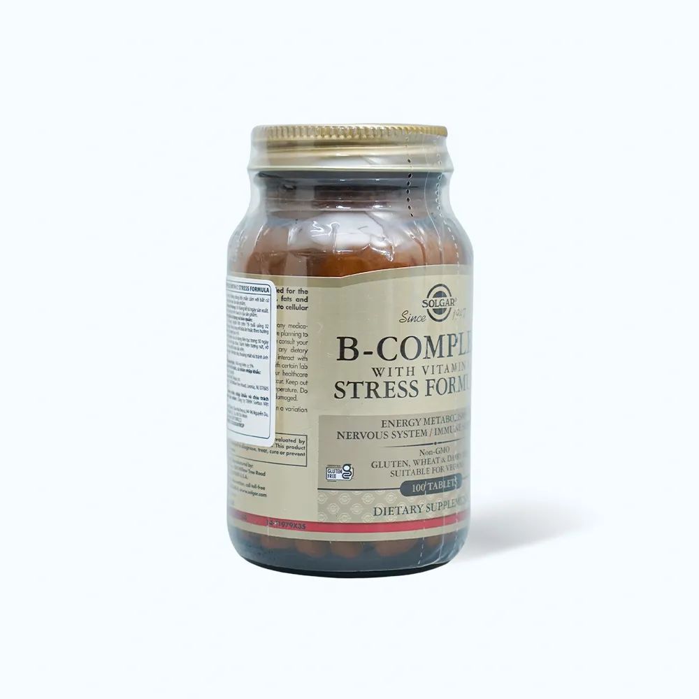 Viên uống Solgar B-Complex with Vitamin C (Chai 100 viên) bổ sung vitamin B, C 2