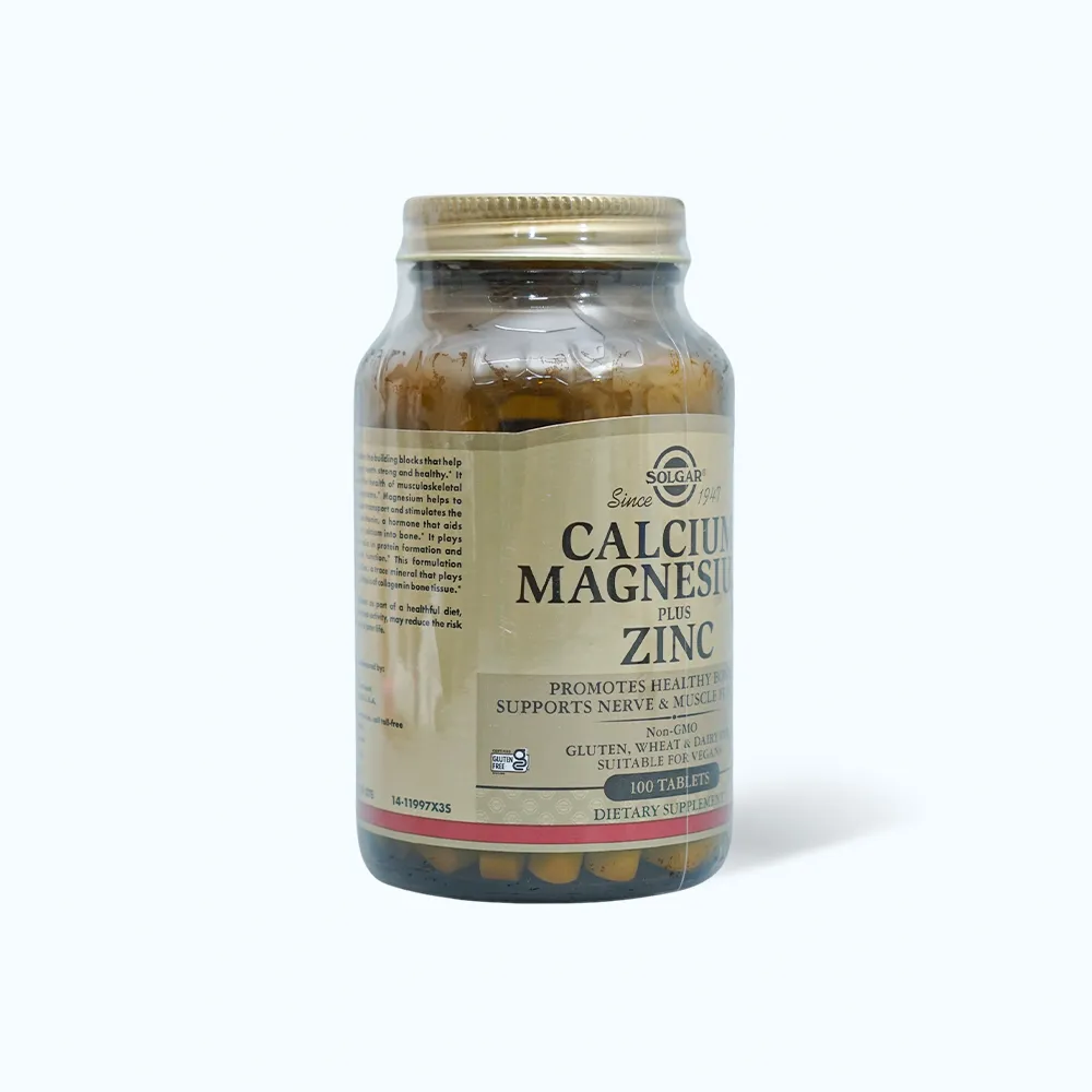 Viên uống Solgar Calcium Magnesium Plus Zinc (100 viên) giúp xương chắc khỏe 2