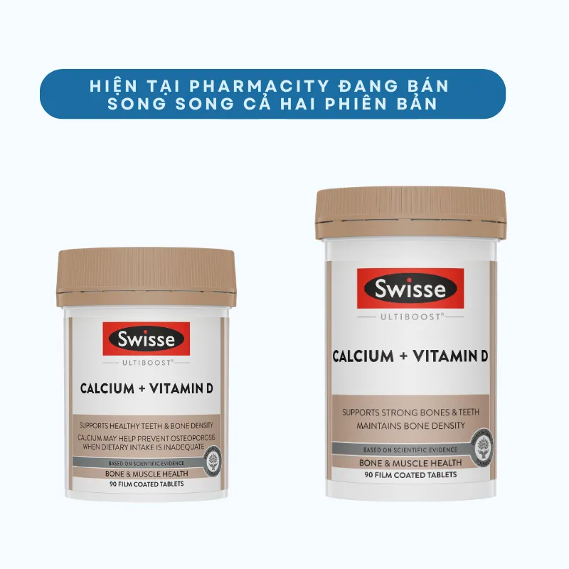 Viên uống Swisse Ultiboost Calcium + Vitamin D hỗ trợ xương (90 viên) 2