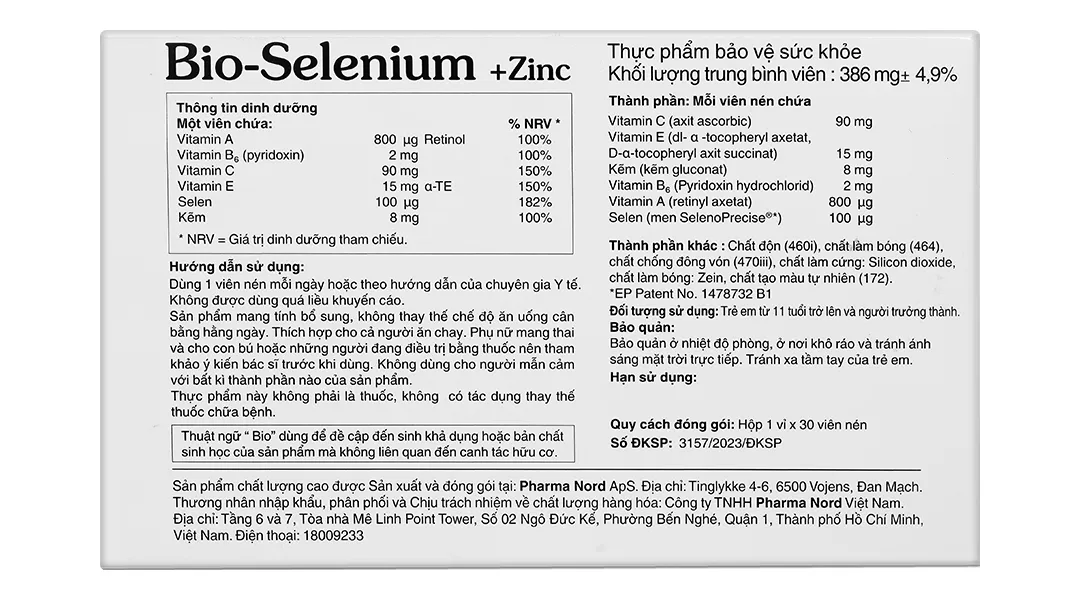 Viên Uống Tăng Đề Kháng Pharma Nord Bio-Selenium hộp 30 viên 3
