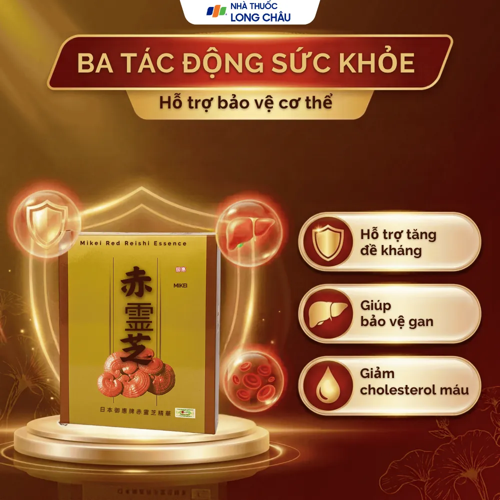 Thực phẩm bảo vệ sức khoẻ Xích Linh Chi Mikei hỗ trợ tăng cường miễn dịch và chức năng gan (Hộp 60 viên) 3