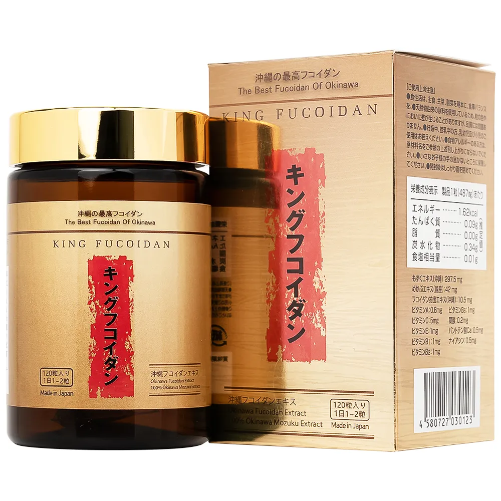 King Fucoidan Jpanwell Hỗ trợ tăng cường sức đề kháng, bảo vệ gan và chống lão hóa