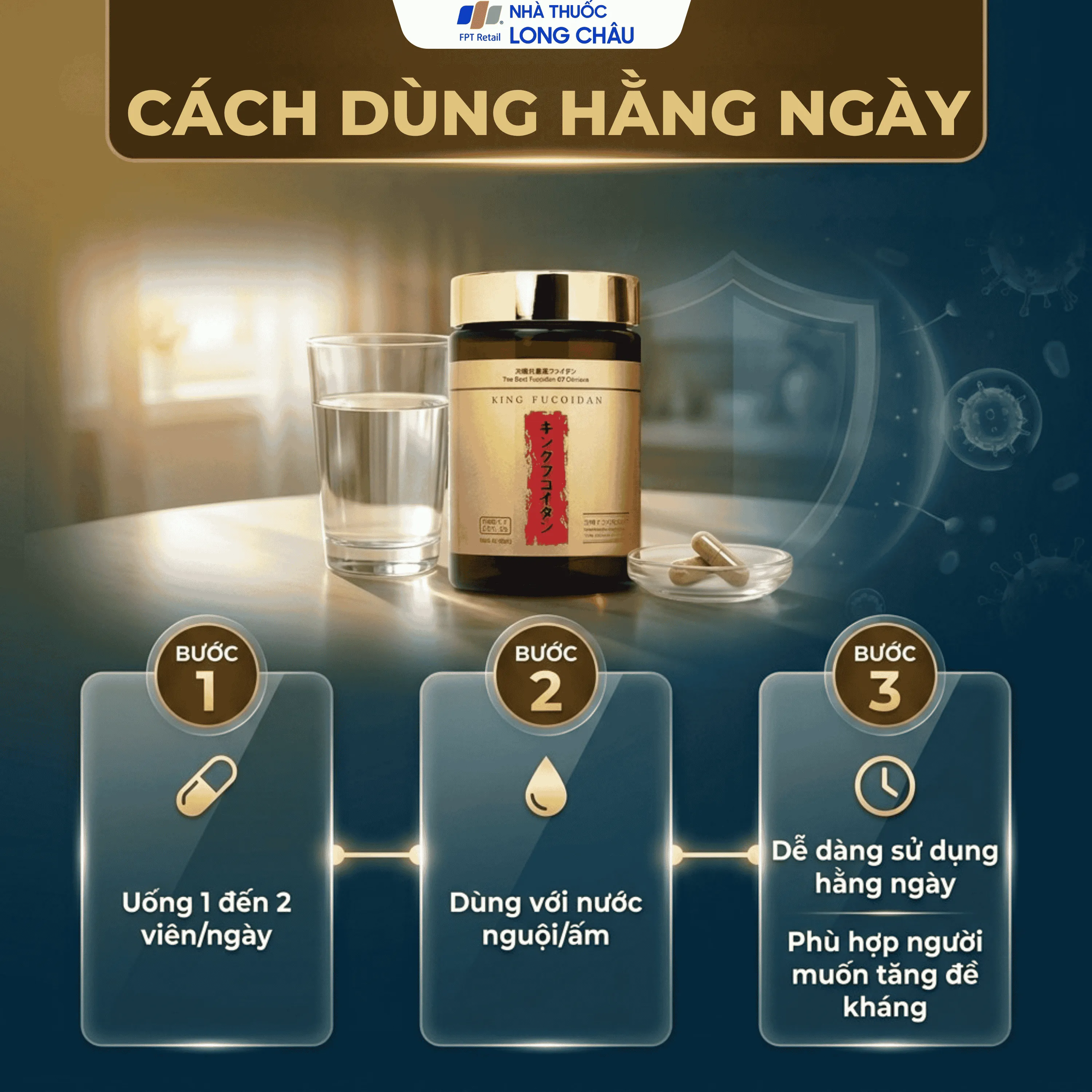 King Fucoidan Jpanwell Hỗ trợ tăng cường sức đề kháng, bảo vệ gan và chống lão hóa 5