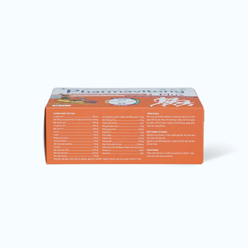 Viên uống tăng lực Pharmavitong Plus (hộp 60 viên) bồi bổ cơ thể 4