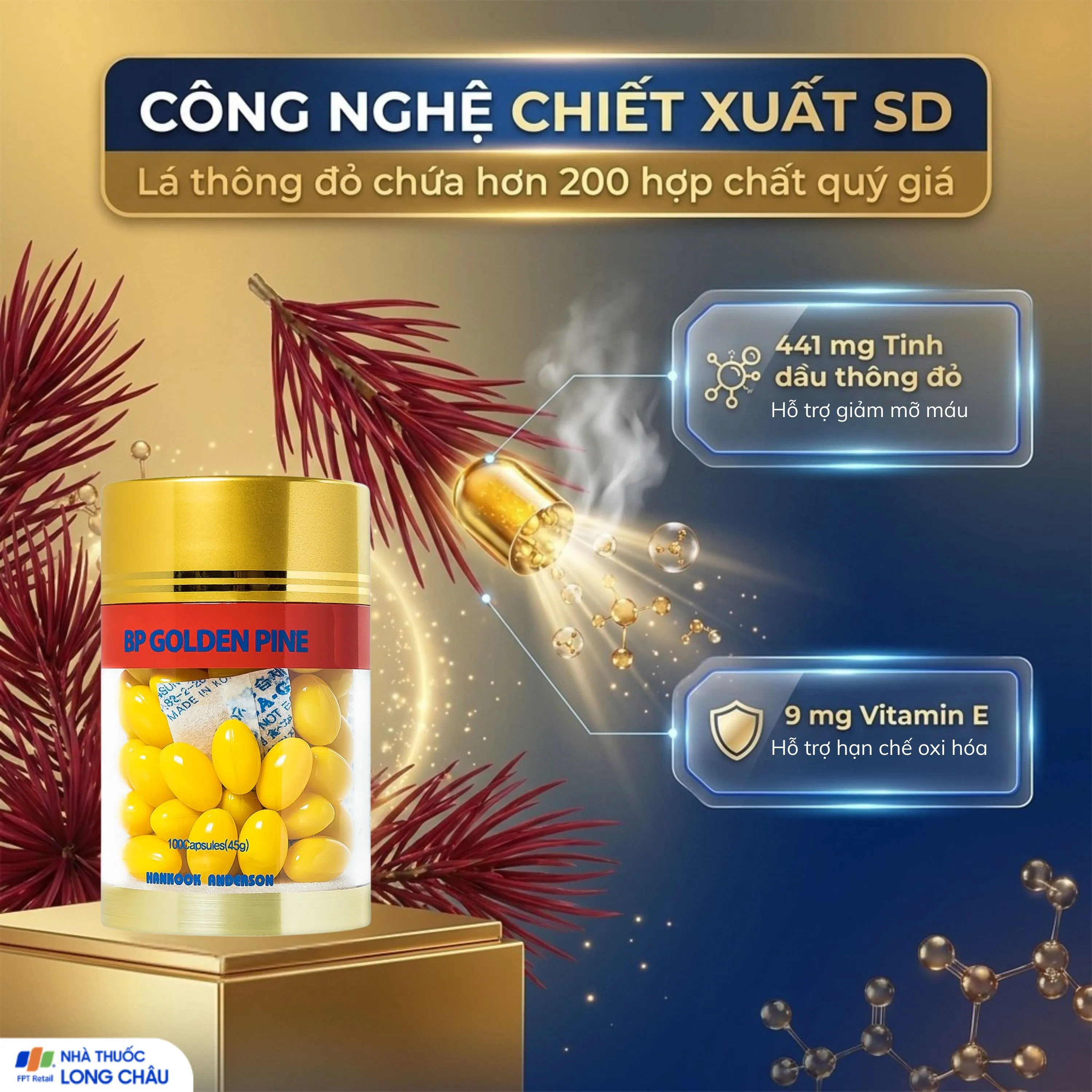 Thực phẩm bảo vệ sức khỏe BP Golden Pine (100 viên) 4