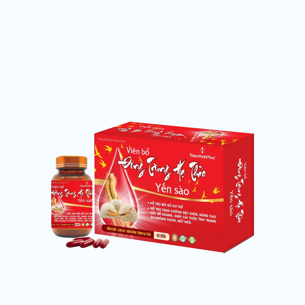 Viên uống TMP Đông trùng hạ thảo (Hộp 60 viên) giúp bồi bổ cơ thể