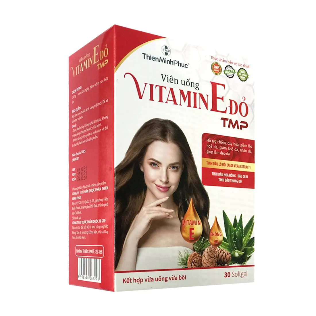 Viên uống TMP Vitamin E Đỏ (Hộp 30 viên) giúp làm đẹp da, chống lão hóa 2