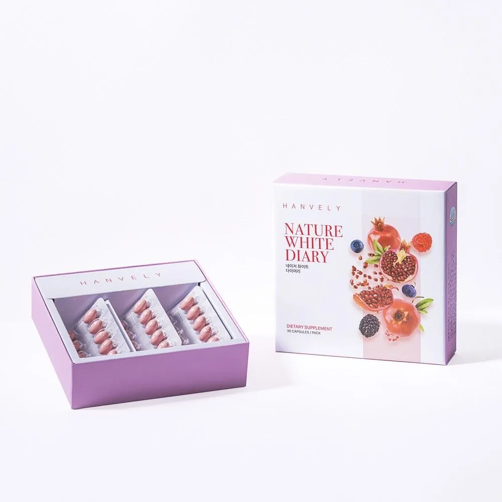 Viên uống trắng da Hàn Quốc Hanvely Nature White Diary (Hộp 3 vỉ x 10 viên) 3