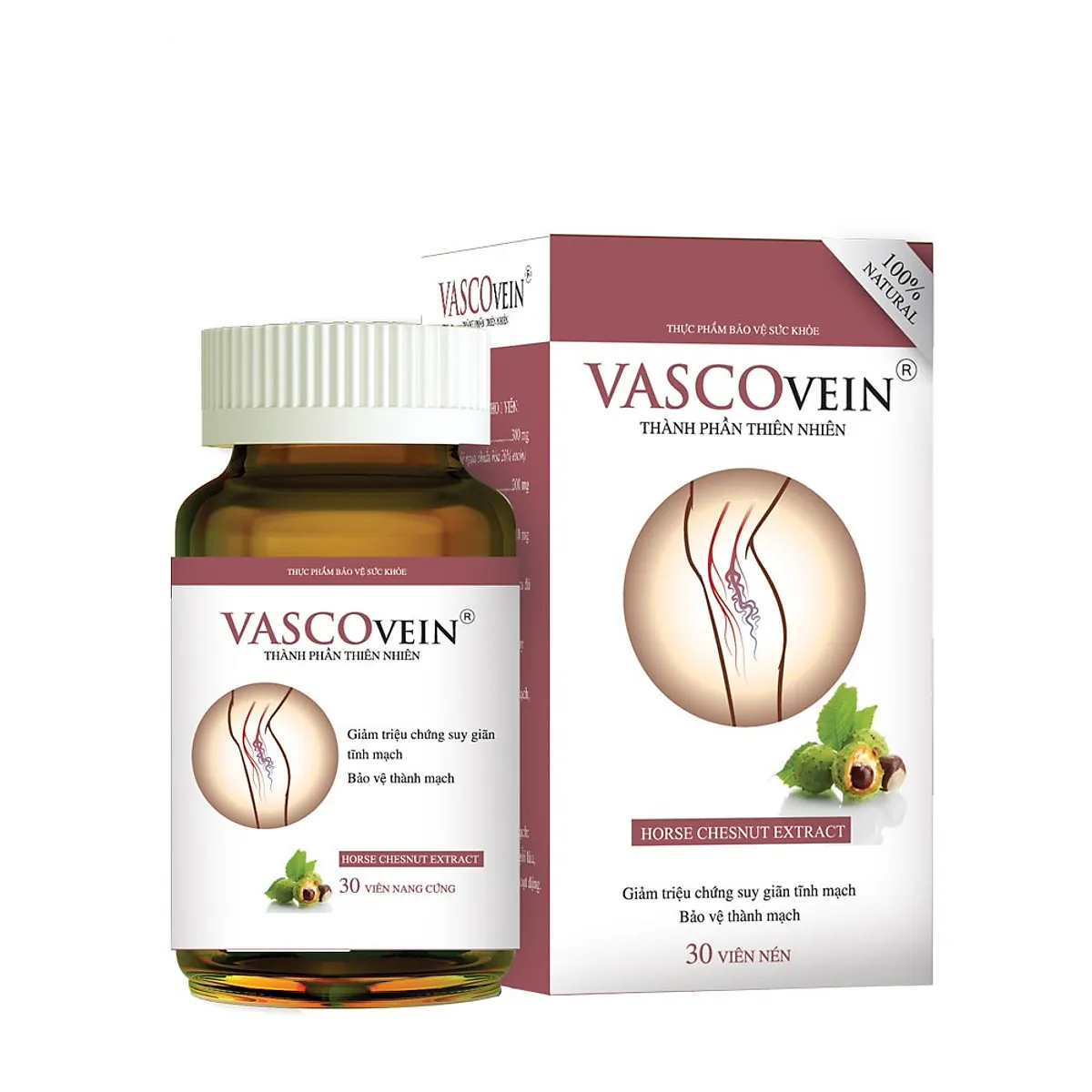 Viên uống Vascovein hỗ trợ giảm triệu chứng suy giãn tĩnh mạch hộp (30 viên)