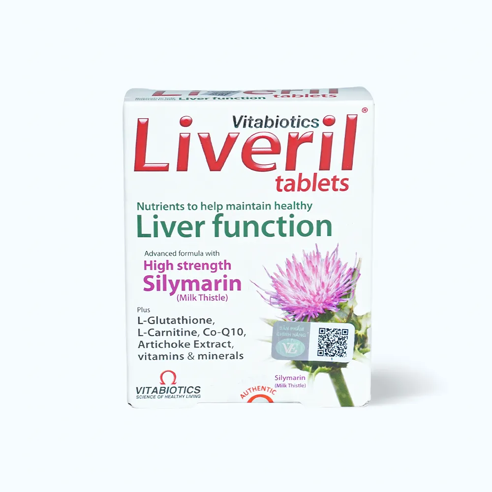 Viên uống Vitabiotics Liveril (Hộp 30 viên) giúp hỗ trợ bảo vệ gan