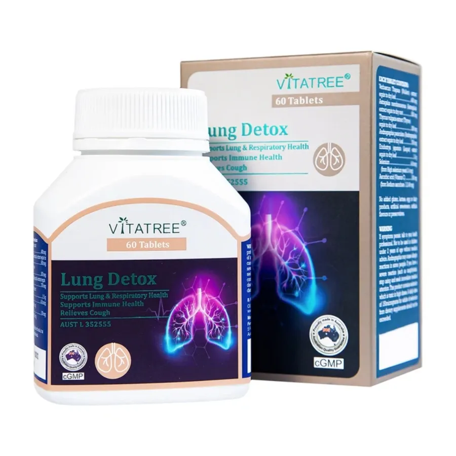 VIÊN UỐNG HỖ TRỢ GIẢM HO, TĂNG CƯỜNG SỨC ĐỀ KHÁNG VITATREE LUNG DETOX 60V