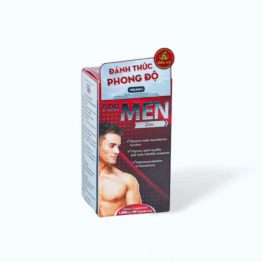 Viên uống Welson For Men hỗ trợ tăng cường sinh lý nam (Lọ 60 viên) 2