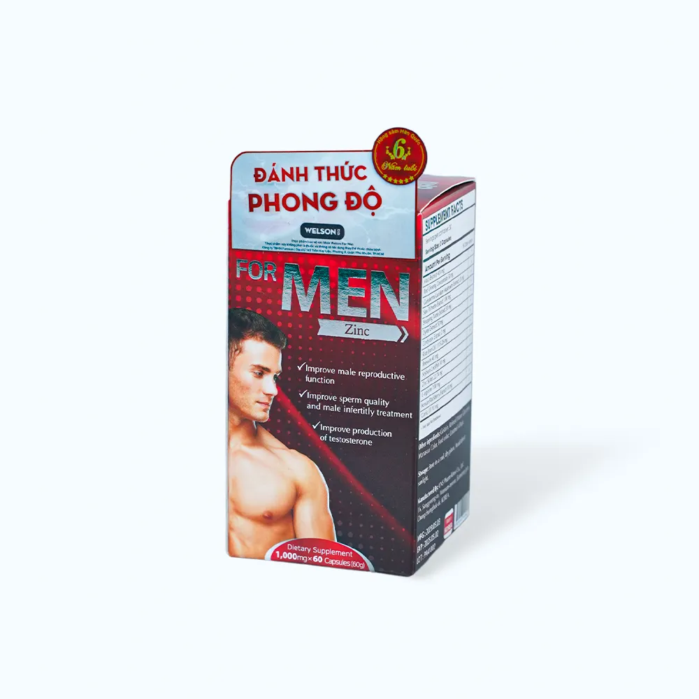 Viên uống Welson For Men hỗ trợ tăng cường sinh lý nam (Lọ 60 viên) 3