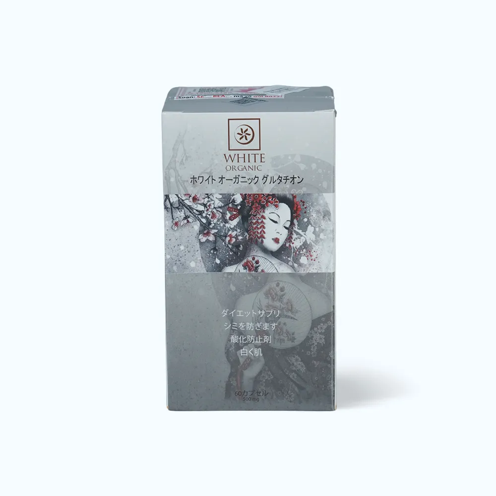Viên uống White Organic Glutathione (hộp 60 viên) hỗ trợ sáng da, mờ vết thâm