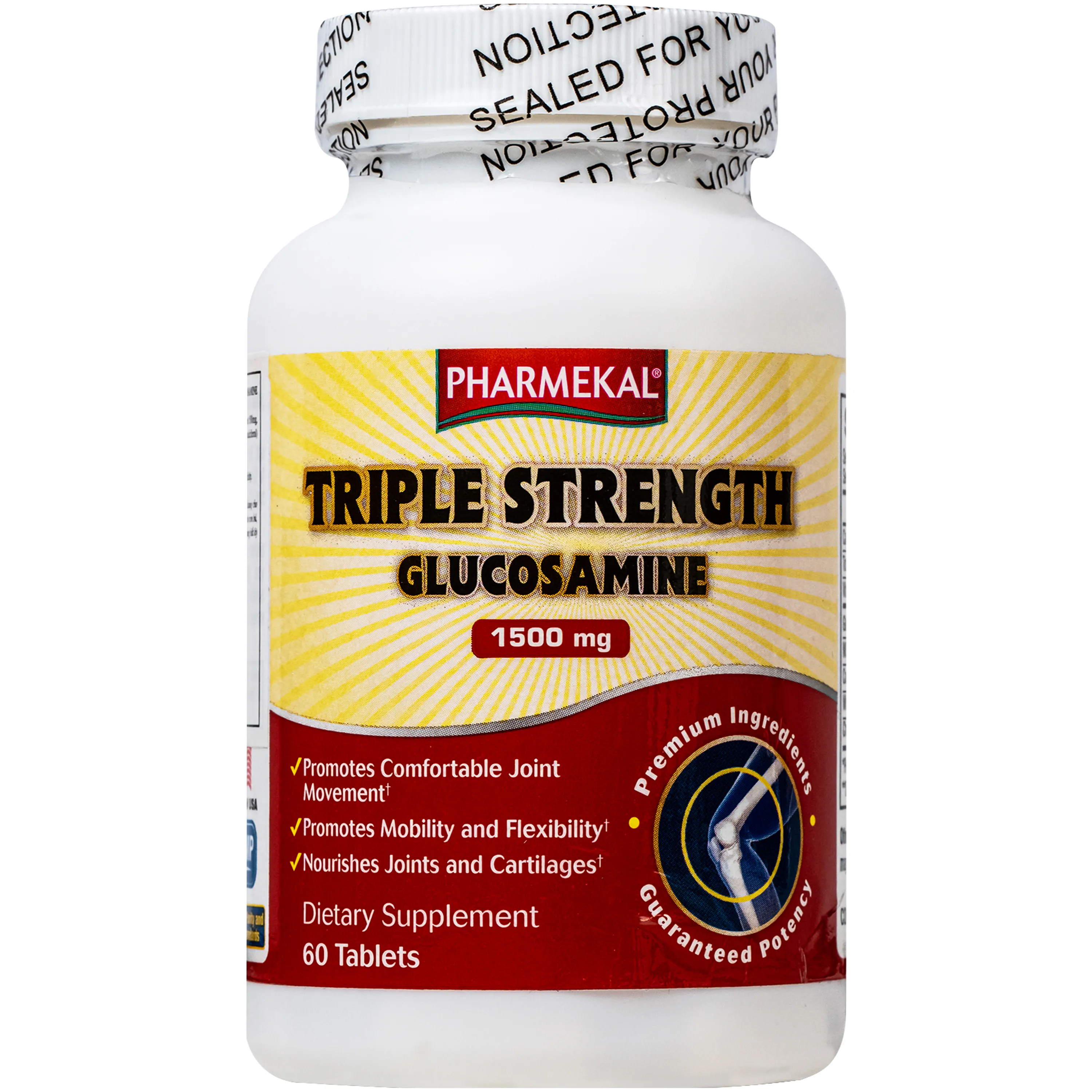 VIÊN XƯƠNG KHỚP TRIPLE STRENGTH GLUCOSAMINE 1500MG PHARMEKAL 60V