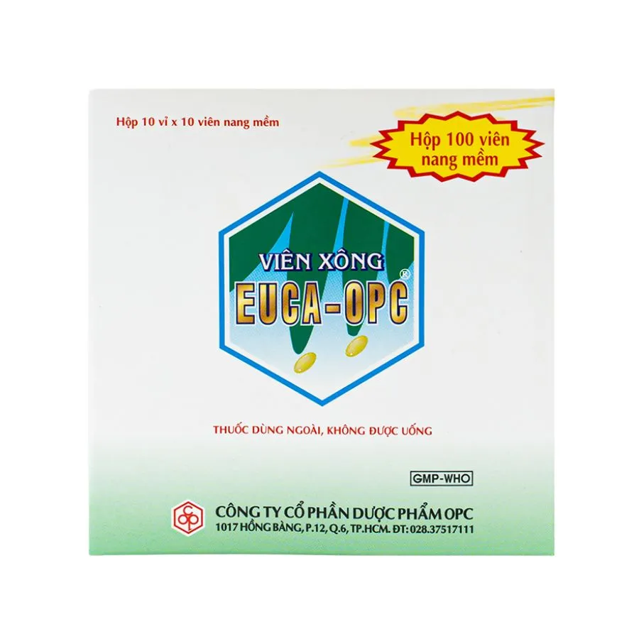 Viên xông Euca-OPC sát khuẩn hô hấp, hỗ trợ cảm mạo, cảm cúm (Hộp 100 viên) 3