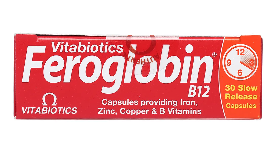 VIÊN UỐNG HỖ TRỢ TĂNG KHẢ NĂNG TẠO MÁU FEROGLOBIN B12 VITABIOTICS 30V 19