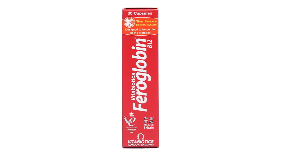 VIÊN UỐNG HỖ TRỢ TĂNG KHẢ NĂNG TẠO MÁU FEROGLOBIN B12 VITABIOTICS 30V 20