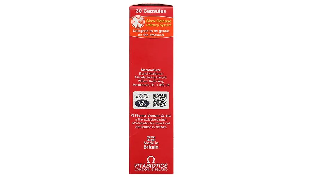 VIÊN UỐNG HỖ TRỢ TĂNG KHẢ NĂNG TẠO MÁU FEROGLOBIN B12 VITABIOTICS 30V 7