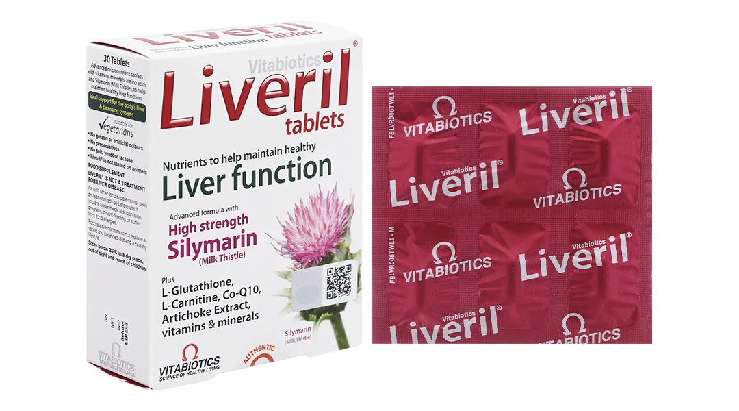 Vitabiotics Liveril hỗ trợ giải độc gan hộp 30 viên 2