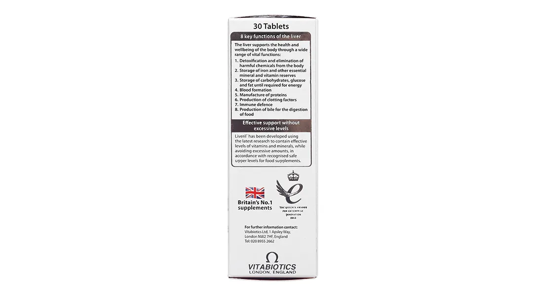 Vitabiotics Liveril hỗ trợ giải độc gan hộp 30 viên 5