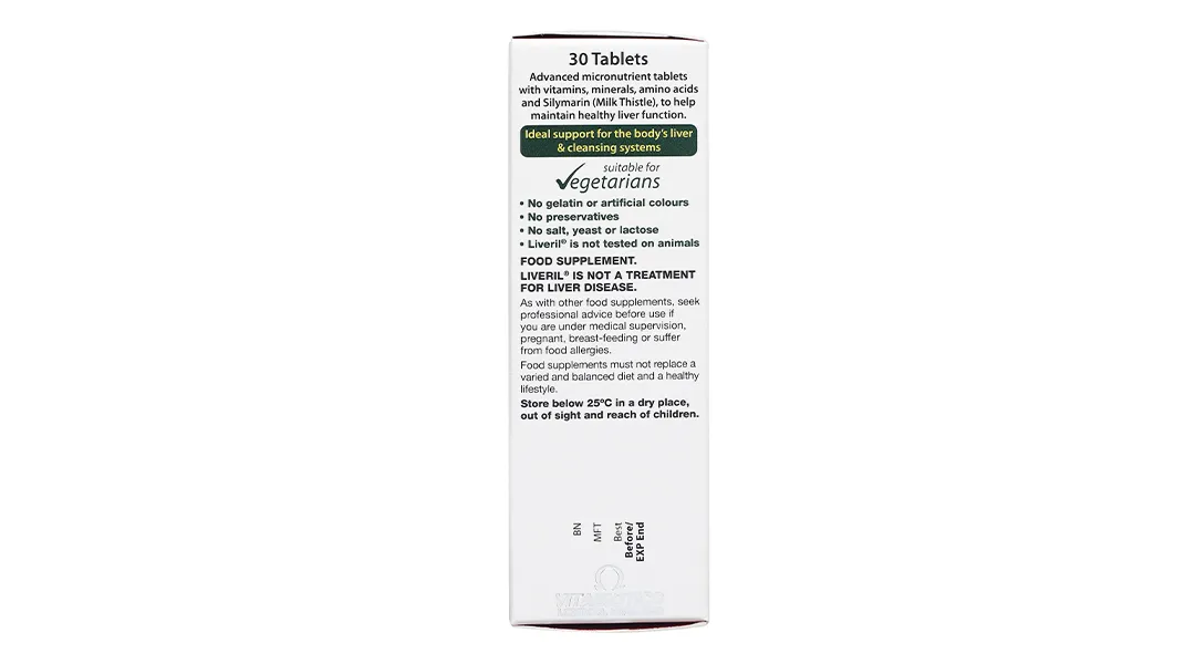 Vitabiotics Liveril hỗ trợ giải độc gan hộp 30 viên 6