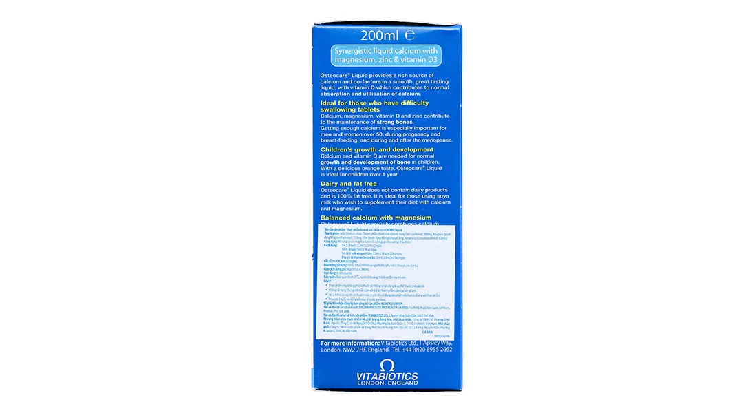 SIRO GIÚP XƯƠNG CHẮC XƯƠNG OSTEOCARE LIQUID VITABIOTICS 200ML 3