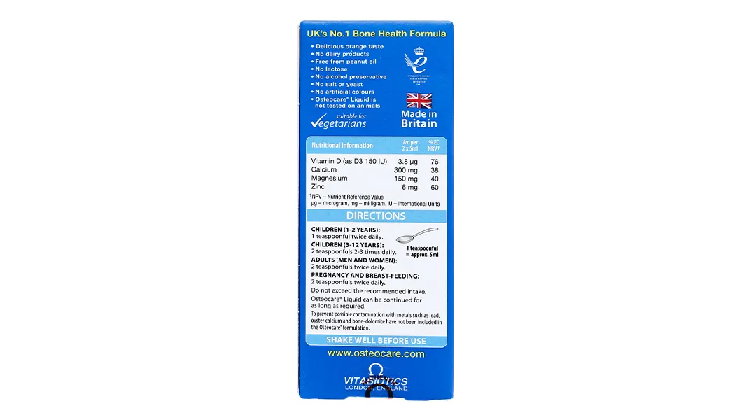 SIRO GIÚP XƯƠNG CHẮC XƯƠNG OSTEOCARE LIQUID VITABIOTICS 200ML 4