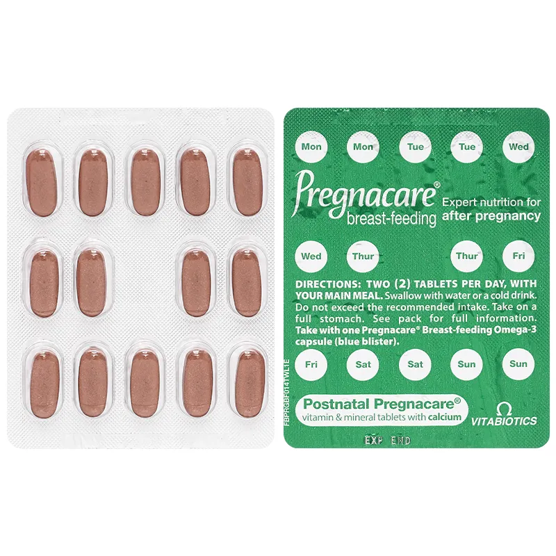 VIÊN UỐNG HỖ TRỢ CHO PHỤ NỮ CHO CON BÚ PREGNACARE BREAST-FEEDING VITABIOTICS 84V 9