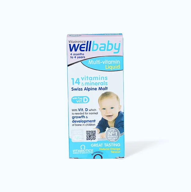 Vitabiotics Wellbaby Multi-vitamin Liquid (Chai 150ml) bổ sung vitamin cho trẻ