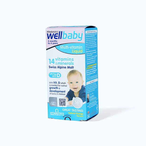 Vitabiotics Wellbaby Multi-vitamin Liquid (Chai 150ml) bổ sung vitamin cho trẻ 3