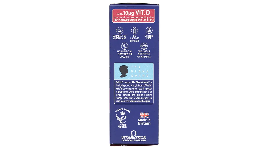 Vitabiotics Wellkid Multi-Vitamin Smart Chewable hỗ trợ tăng cường sức khỏe hộp 30 viên 18