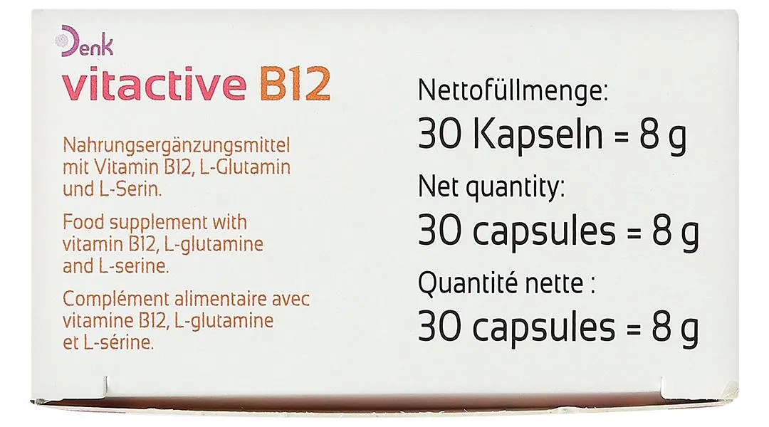 Vitactive B12 Denk hỗ trợ giảm mệt mỏi hộp 30 viên 8