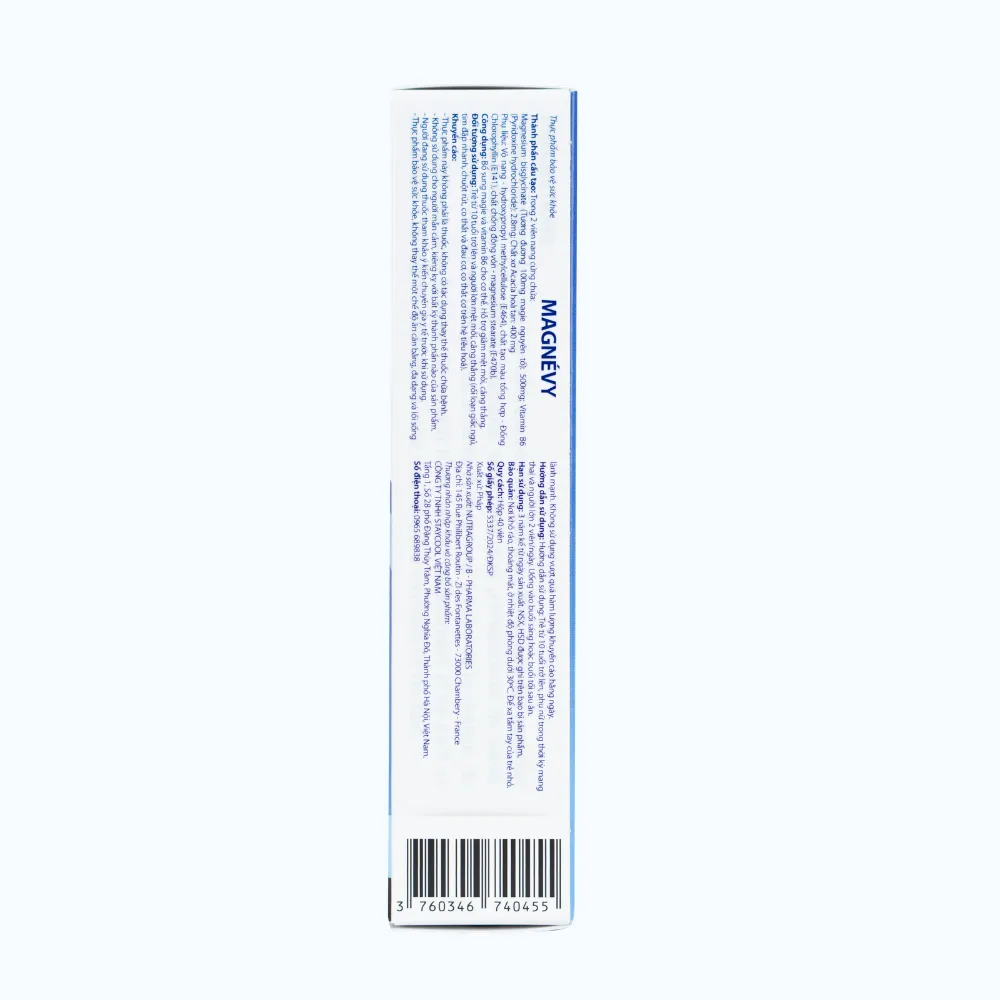 VYPHYTO MAGNEVY Bổ Sung Magnesium Bisglycinate Và B6 (Hộp 40 Viên) 4