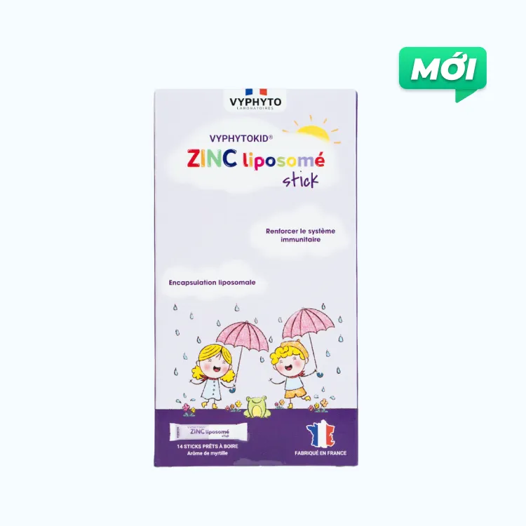 VYPHYTOKID ZINC Liposome Stick Bổ Sung Kẽm Cho Trẻ Từ 3 tuổi (Hộp 14 Gói)