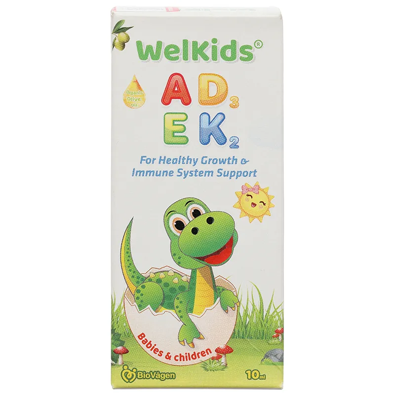 Welkids ADEK hỗ trợ tăng cường sức khỏe cho trẻ em chai 10ml 3