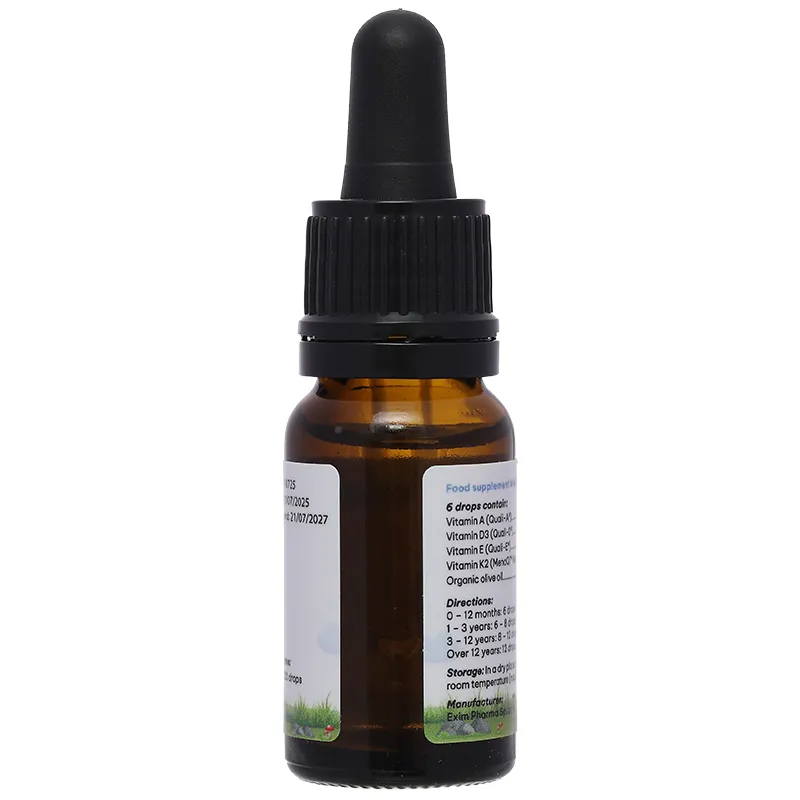 Welkids ADEK hỗ trợ tăng cường sức khỏe cho trẻ em chai 10ml 12