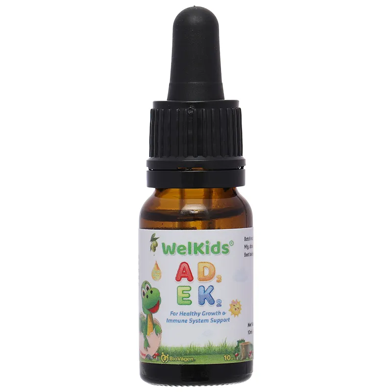 Welkids ADEK hỗ trợ tăng cường sức khỏe cho trẻ em chai 10ml 10