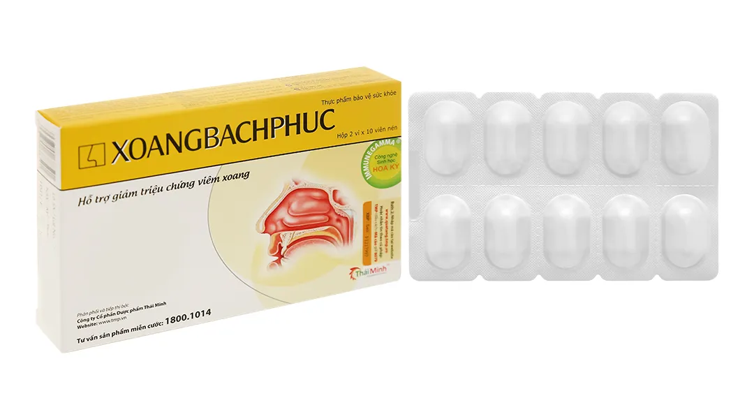 Viên uống Xoang Bách Phục Thái Minh hỗ trợ giảm triệu chứng viêm xoang (2 vỉ x 10 viên) 2