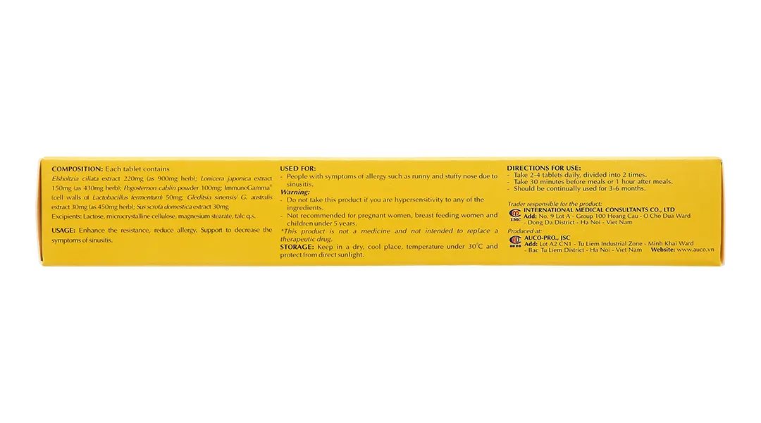 Viên uống Xoang Bách Phục Thái Minh hỗ trợ giảm triệu chứng viêm xoang (2 vỉ x 10 viên) 5